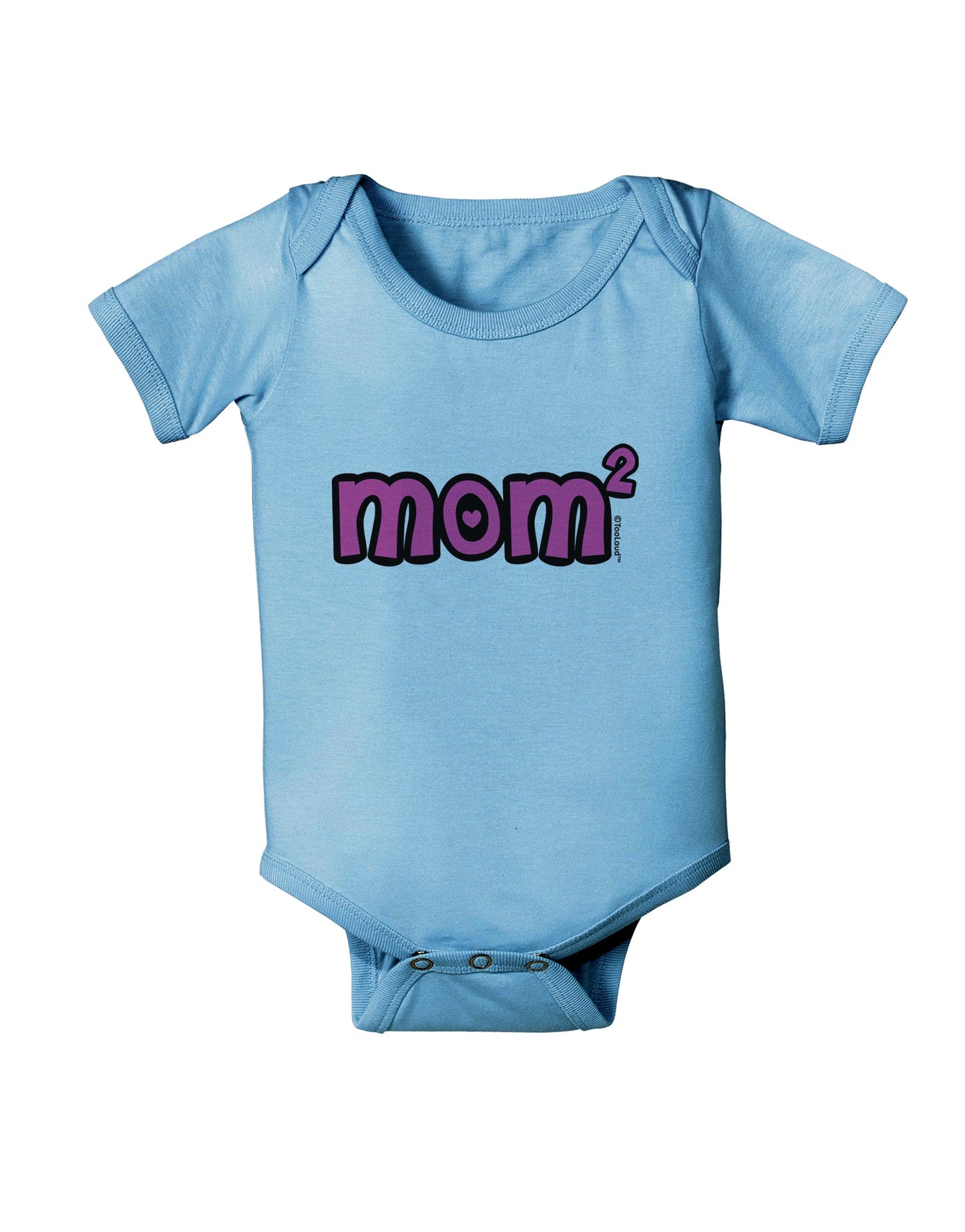 Mom Squared - Cute Mom of Two Design Baby Romper Bodysuit by TooLoud-Baby Romper-TooLoud-Light-Blue-06-Months-Davson Sales