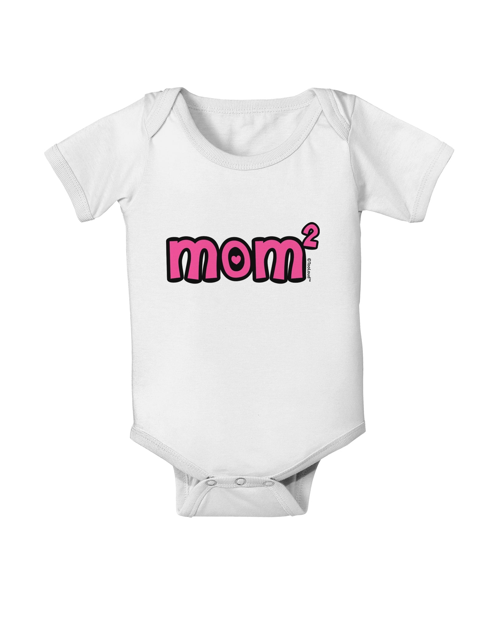 Mom Squared - Cute Mom of Two Design Baby Romper Bodysuit by TooLoud-Baby Romper-TooLoud-White-06-Months-Davson Sales