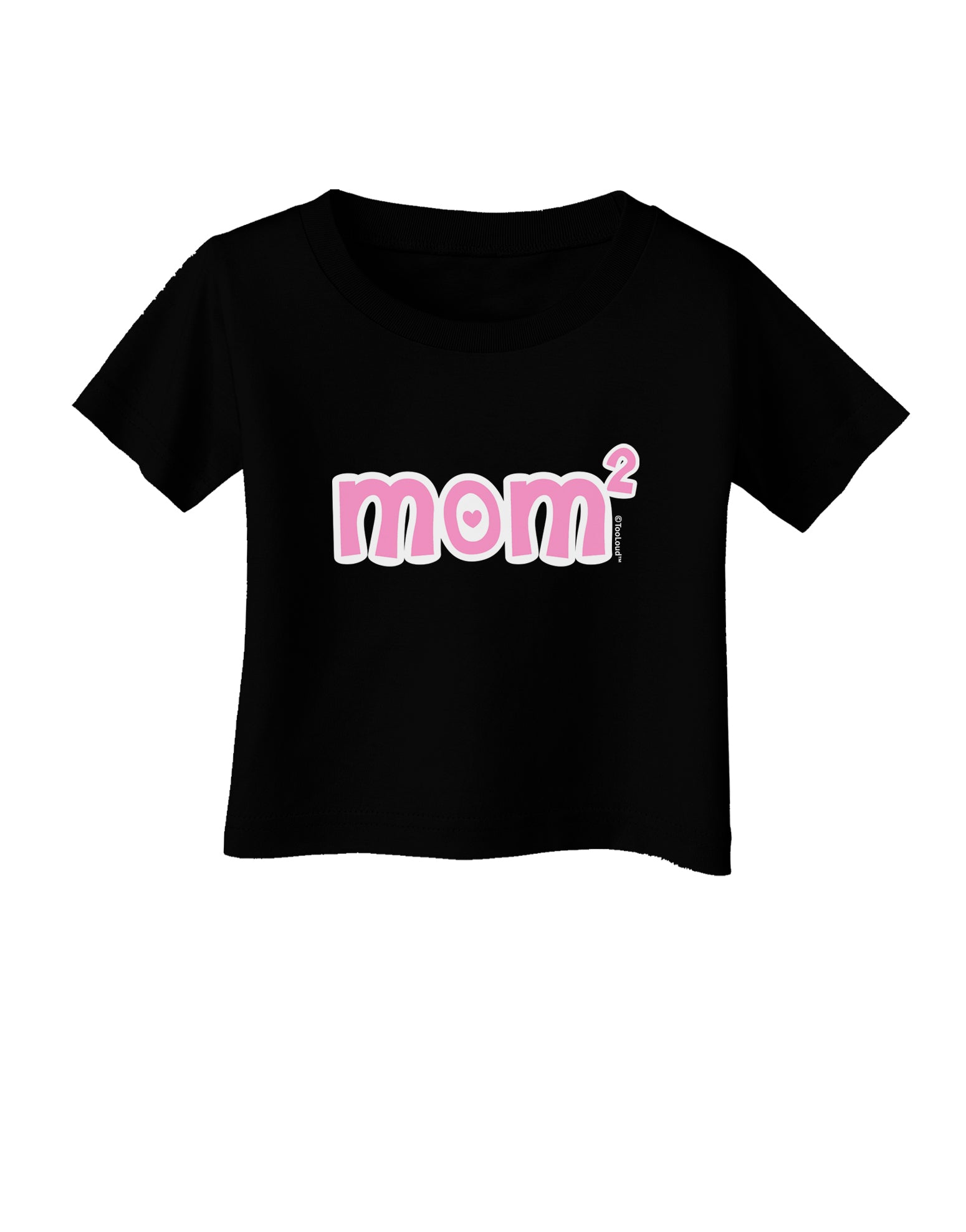 Mom Squared - Cute Mom of Two Design Infant T-Shirt Dark by TooLoud-Infant T-Shirt-TooLoud-Black-06-Months-Davson Sales