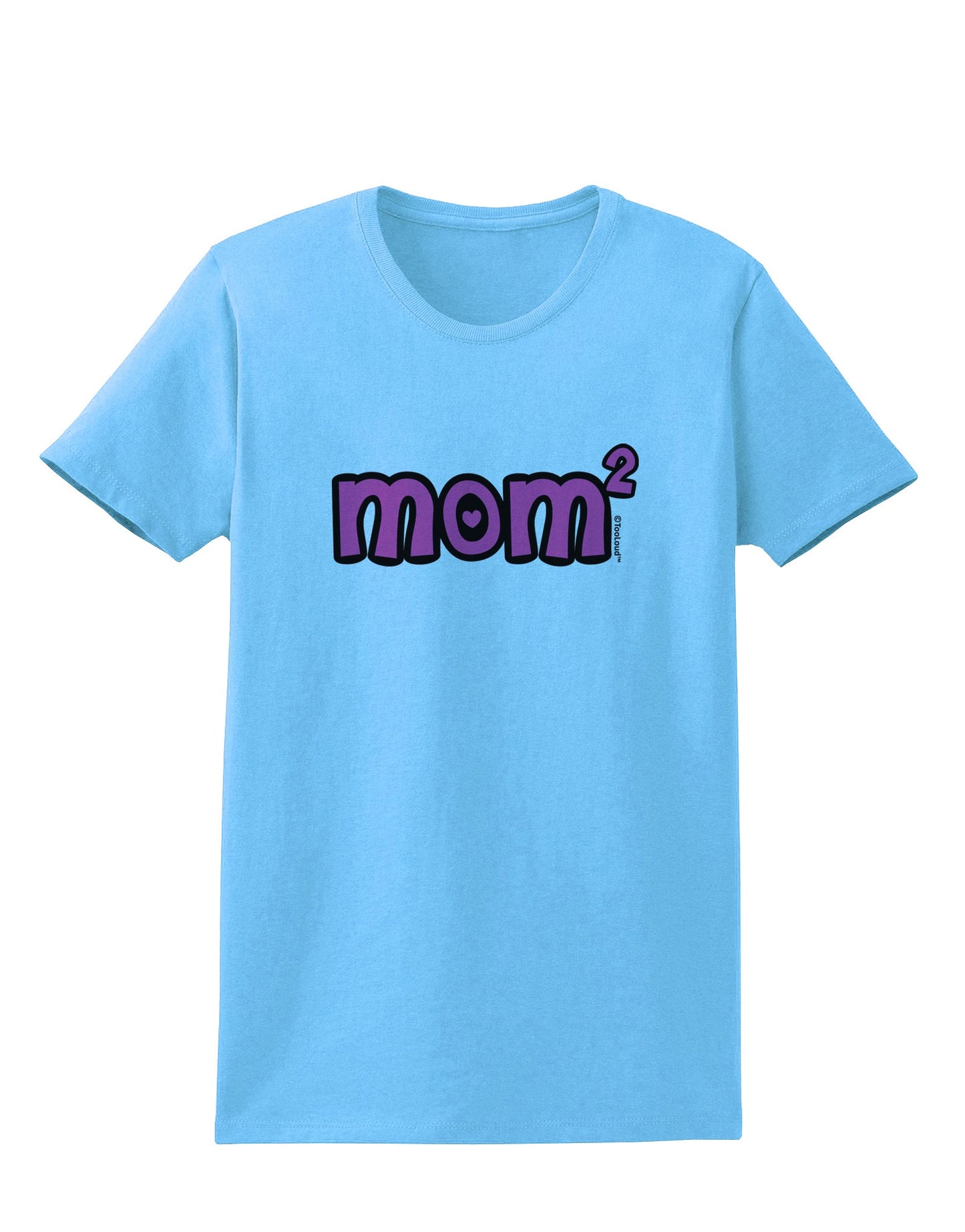 Mom Squared - Cute Mom of Two Design Womens T-Shirt by TooLoud-Womens T-Shirt-TooLoud-Aquatic-Blue-X-Small-Davson Sales