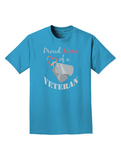 Mom of Veteran Adult Dark T-Shirt-Mens T-Shirt-TooLoud-Turquoise-Small-Davson Sales