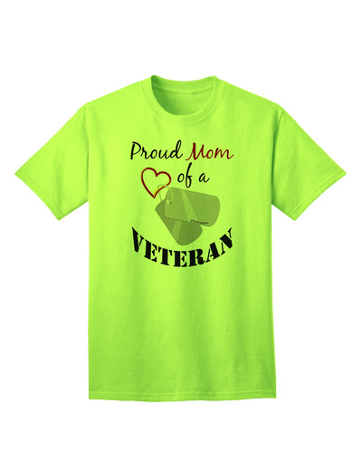 Mom of Veteran Adult T-Shirt-Mens T-Shirt-TooLoud-Neon-Green-Small-Davson Sales