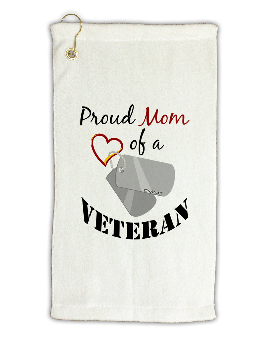 Mom of Veteran Micro Terry Gromet Golf Towel 16 x 25 inch-Golf Towel-TooLoud-White-Davson Sales