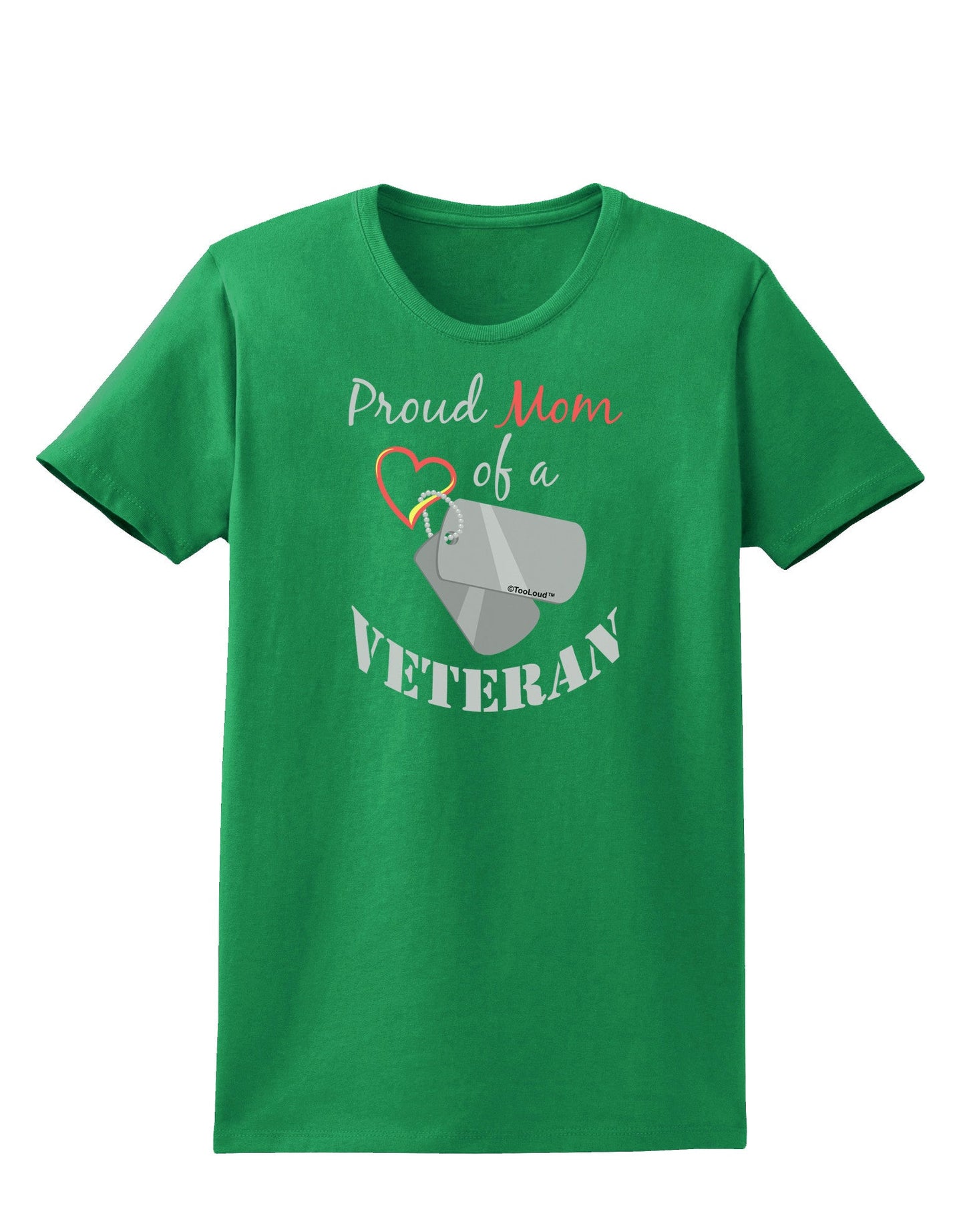 Mom of Veteran Womens Dark T-Shirt-TooLoud-Kelly-Green-X-Small-Davson Sales