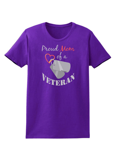 Mom of Veteran Womens Dark T-Shirt-TooLoud-Purple-X-Small-Davson Sales