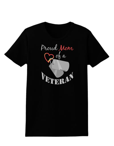 Mom of Veteran Womens Dark T-Shirt-TooLoud-Black-X-Small-Davson Sales