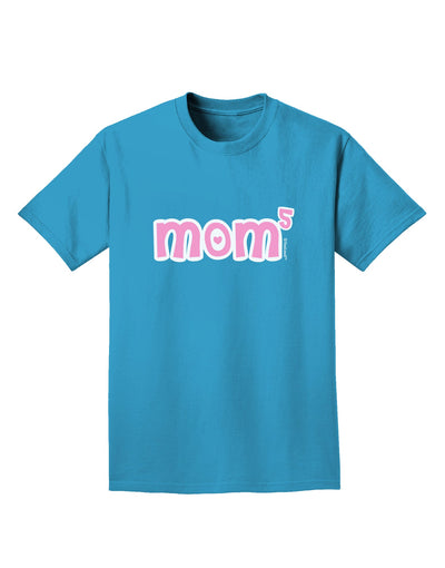 Mom to the Fifth Power - Cute Mom of 5 Design Adult Dark T-Shirt by TooLoud-Mens T-Shirt-TooLoud-Turquoise-Small-Davson Sales