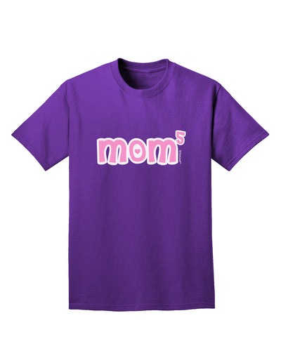 Mom to the Fifth Power - Cute Mom of 5 Design Adult Dark T-Shirt by TooLoud-Mens T-Shirt-TooLoud-Purple-Small-Davson Sales