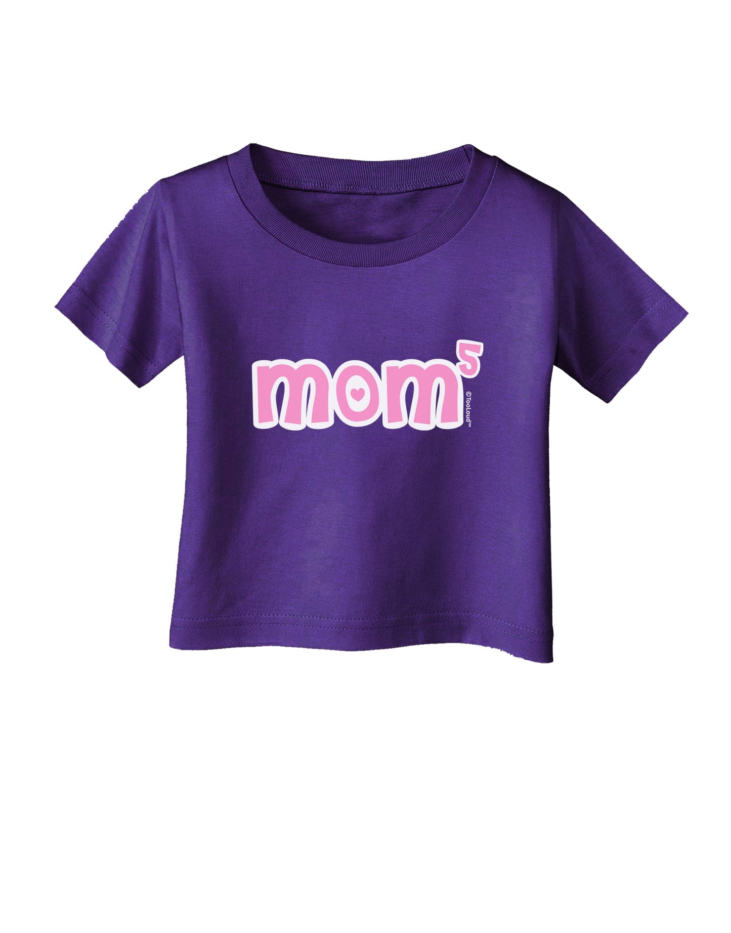 Mom to the Fifth Power - Cute Mom of 5 Design Infant T-Shirt Dark by TooLoud-Infant T-Shirt-TooLoud-Purple-06-Months-Davson Sales