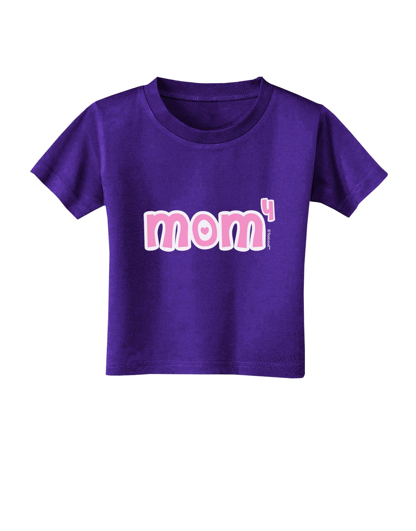 Mom to the Fourth Power - Cute Mom of 4 Design Toddler T-Shirt Dark by TooLoud-Toddler T-Shirt-TooLoud-Purple-2T-Davson Sales