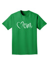 Mom with Brushed Heart Design Adult Dark T-Shirt by TooLoud-Mens T-Shirt-TooLoud-Kelly-Green-Small-Davson Sales