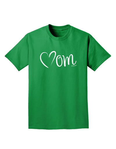 Mom with Brushed Heart Design Adult Dark T-Shirt by TooLoud-Mens T-Shirt-TooLoud-Kelly-Green-Small-Davson Sales