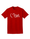 Mom with Brushed Heart Design Adult Dark T-Shirt by TooLoud-Mens T-Shirt-TooLoud-Red-Small-Davson Sales