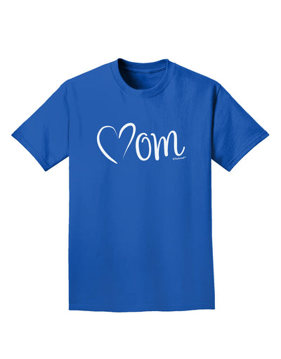 Mom with Brushed Heart Design Adult Dark T-Shirt by TooLoud-Mens T-Shirt-TooLoud-Royal-Blue-Small-Davson Sales