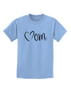 Mom with Brushed Heart Design Childrens T-Shirt by TooLoud-Childrens T-Shirt-TooLoud-Light-Blue-X-Small-Davson Sales