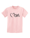 Mom with Brushed Heart Design Childrens T-Shirt by TooLoud-Childrens T-Shirt-TooLoud-PalePink-X-Small-Davson Sales