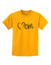 Mom with Brushed Heart Design Childrens T-Shirt by TooLoud-Childrens T-Shirt-TooLoud-Gold-X-Small-Davson Sales