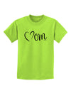 Mom with Brushed Heart Design Childrens T-Shirt by TooLoud-Childrens T-Shirt-TooLoud-Lime-Green-X-Small-Davson Sales