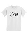 Mom with Brushed Heart Design Childrens T-Shirt by TooLoud-Childrens T-Shirt-TooLoud-White-X-Small-Davson Sales