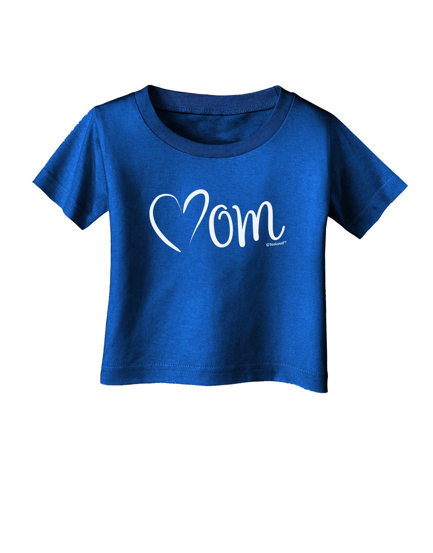 Mom with Brushed Heart Design Infant T-Shirt Dark by TooLoud-Infant T-Shirt-TooLoud-Royal-Blue-06-Months-Davson Sales