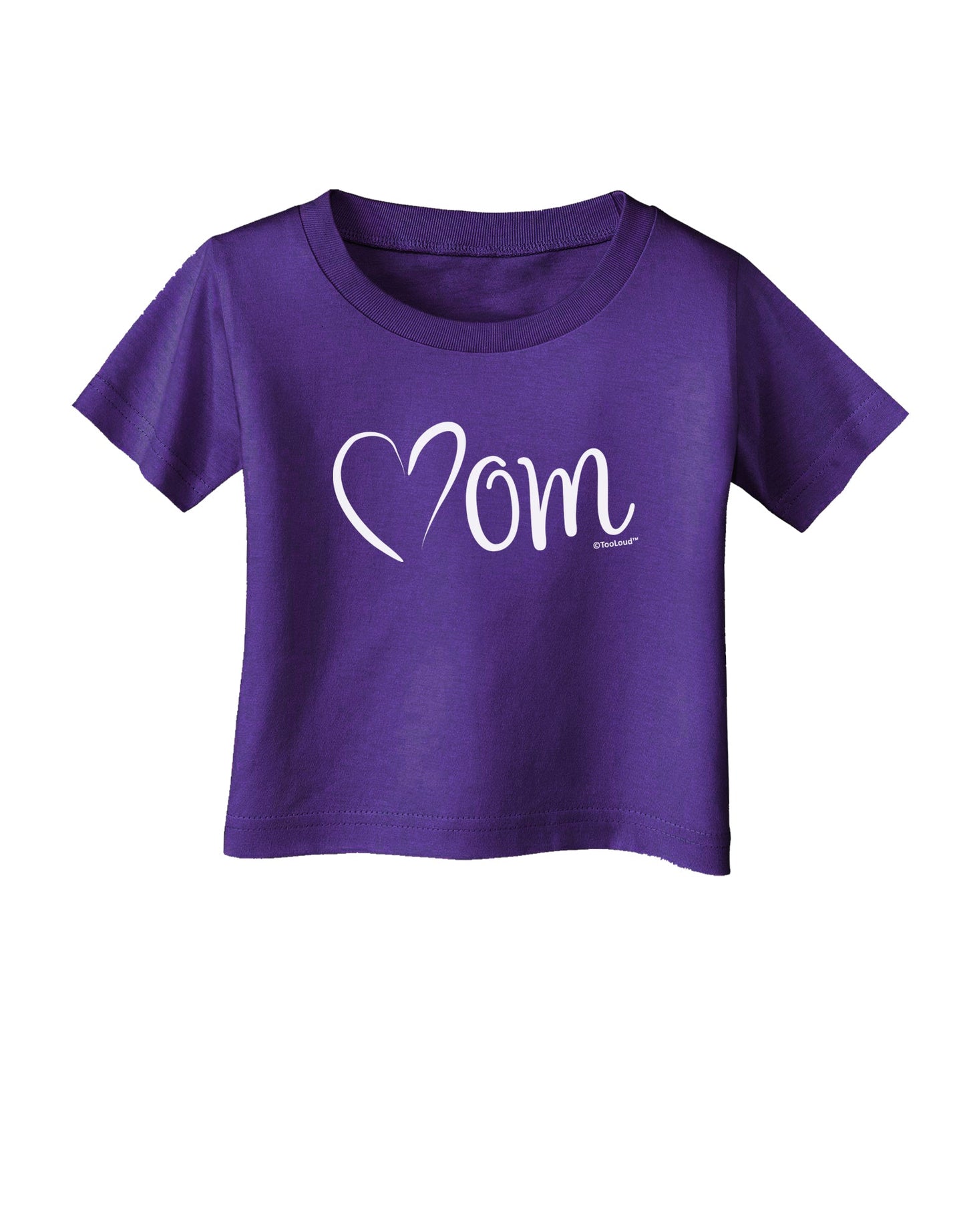 Mom with Brushed Heart Design Infant T-Shirt Dark by TooLoud-Infant T-Shirt-TooLoud-Purple-06-Months-Davson Sales