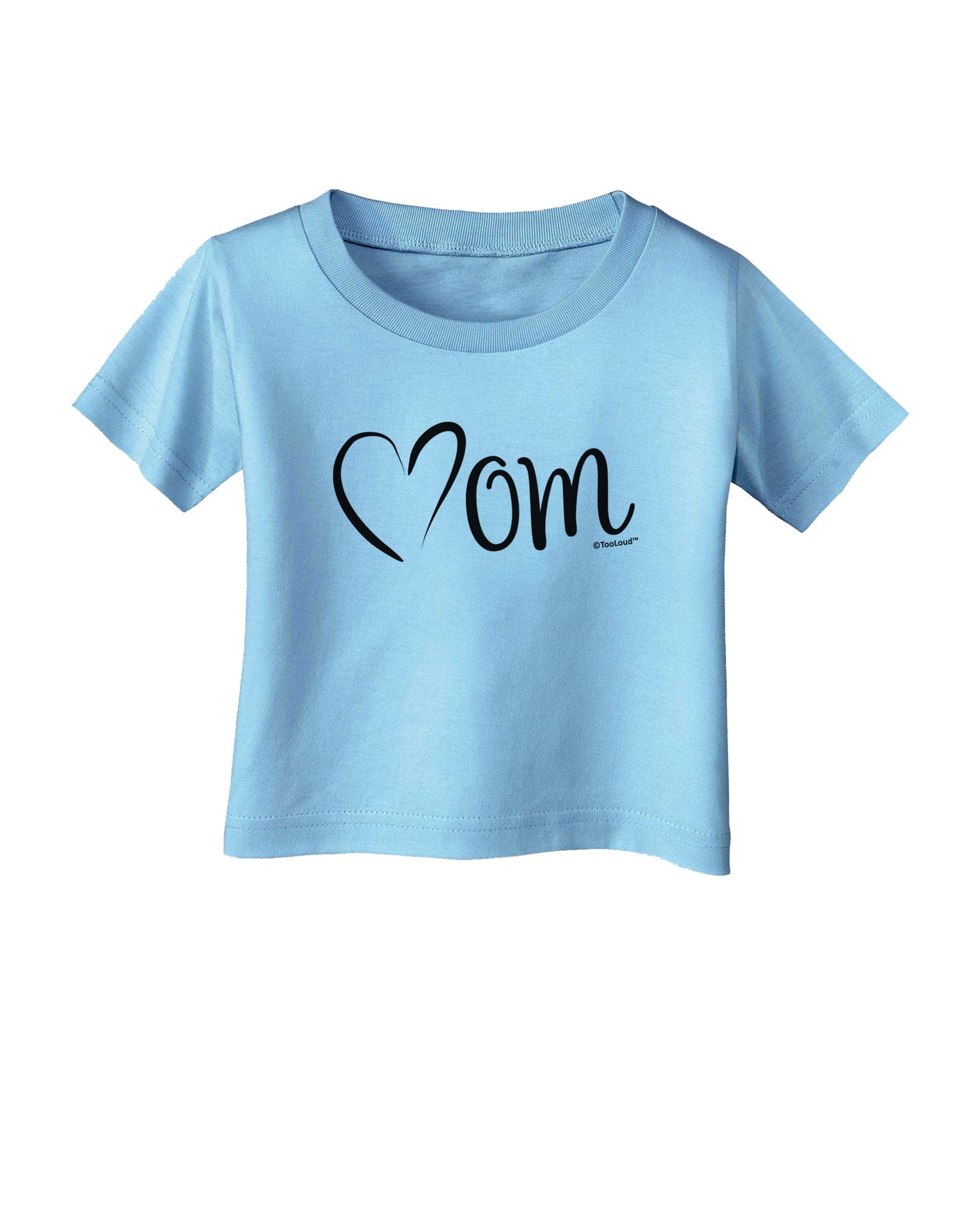 Mom with Brushed Heart Design Infant T-Shirt by TooLoud-Infant T-Shirt-TooLoud-Aquatic-Blue-06-Months-Davson Sales