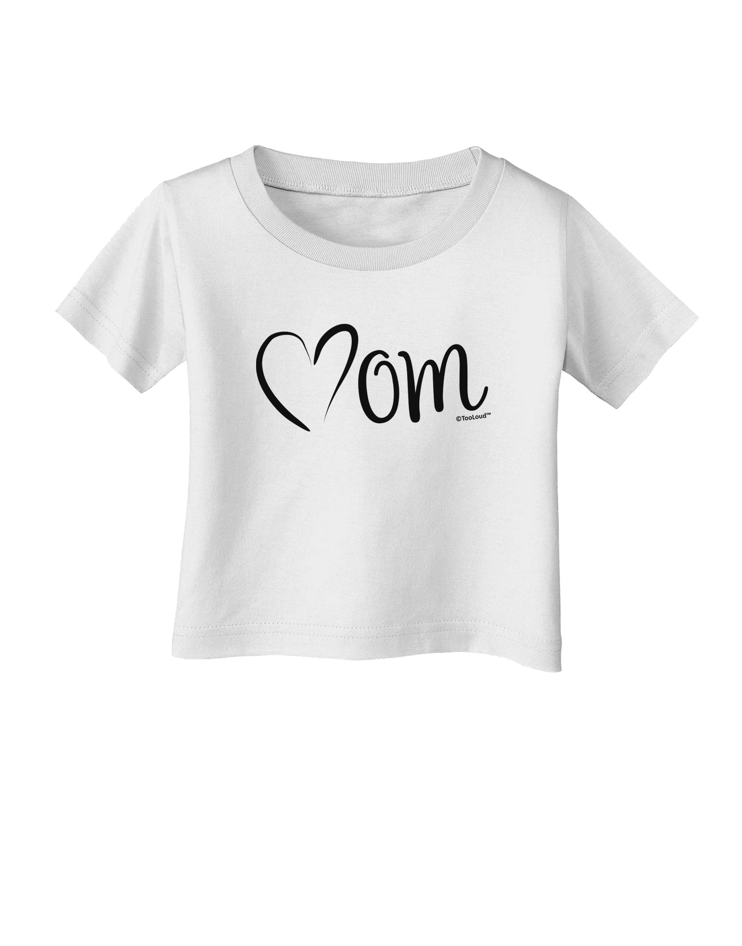 Mom with Brushed Heart Design Infant T-Shirt by TooLoud-Infant T-Shirt-TooLoud-White-06-Months-Davson Sales