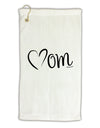 Mom with Brushed Heart Design Micro Terry Gromet Golf Towel 16 x 25 inch by TooLoud-Golf Towel-TooLoud-White-Davson Sales