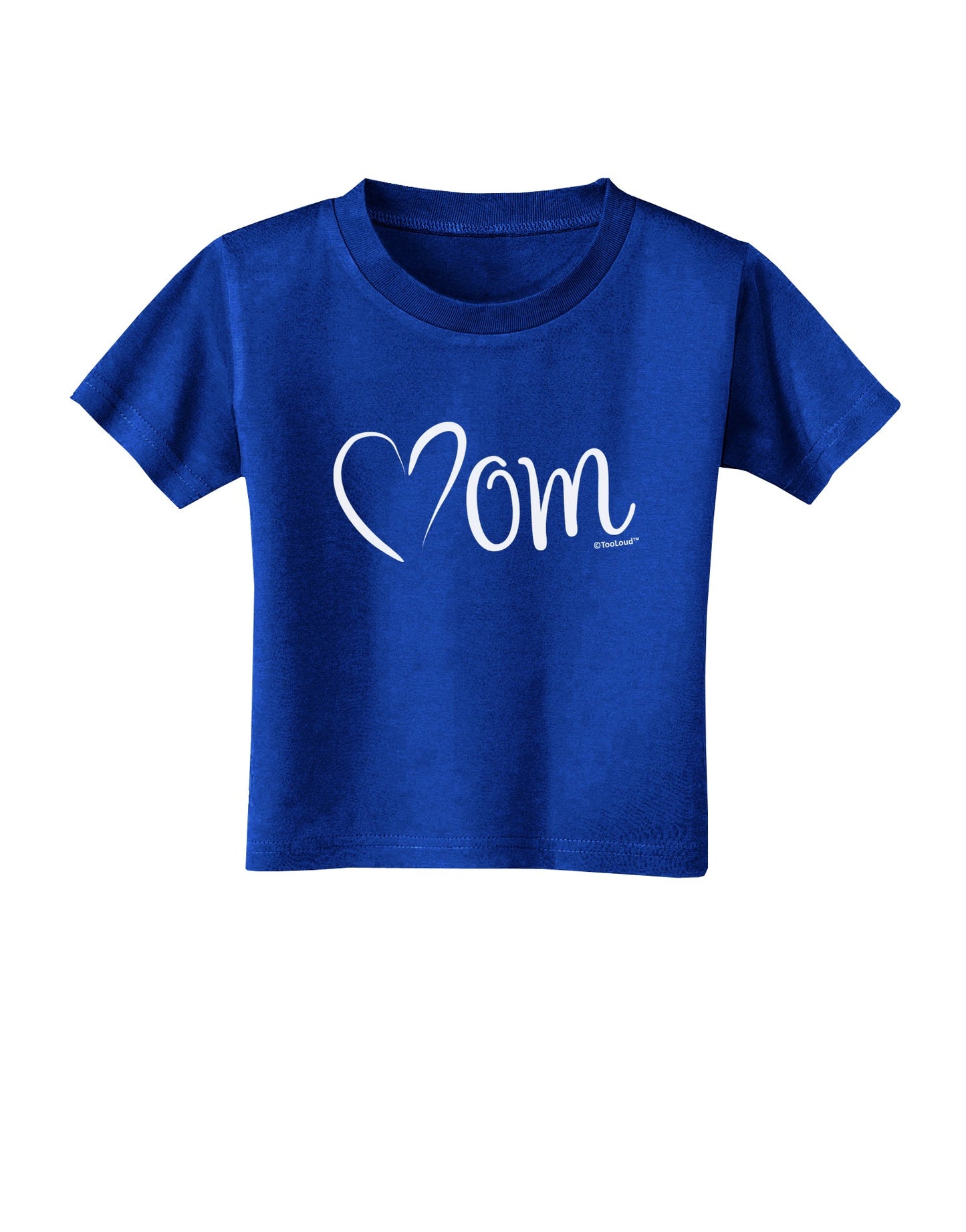 Mom with Brushed Heart Design Toddler T-Shirt Dark by TooLoud-Toddler T-Shirt-TooLoud-Royal-Blue-2T-Davson Sales