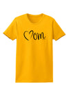 Mom with Brushed Heart Design Womens T-Shirt by TooLoud-Womens T-Shirt-TooLoud-Gold-X-Small-Davson Sales