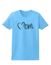 Mom with Brushed Heart Design Womens T-Shirt by TooLoud-Womens T-Shirt-TooLoud-Aquatic-Blue-X-Small-Davson Sales