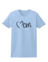 Mom with Brushed Heart Design Womens T-Shirt by TooLoud-Womens T-Shirt-TooLoud-Light-Blue-X-Small-Davson Sales