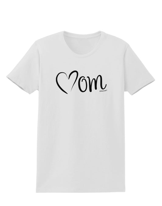 Mom with Brushed Heart Design Womens T-Shirt by TooLoud-Womens T-Shirt-TooLoud-White-X-Small-Davson Sales