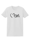 Mom with Brushed Heart Design Womens T-Shirt by TooLoud-Womens T-Shirt-TooLoud-White-X-Small-Davson Sales