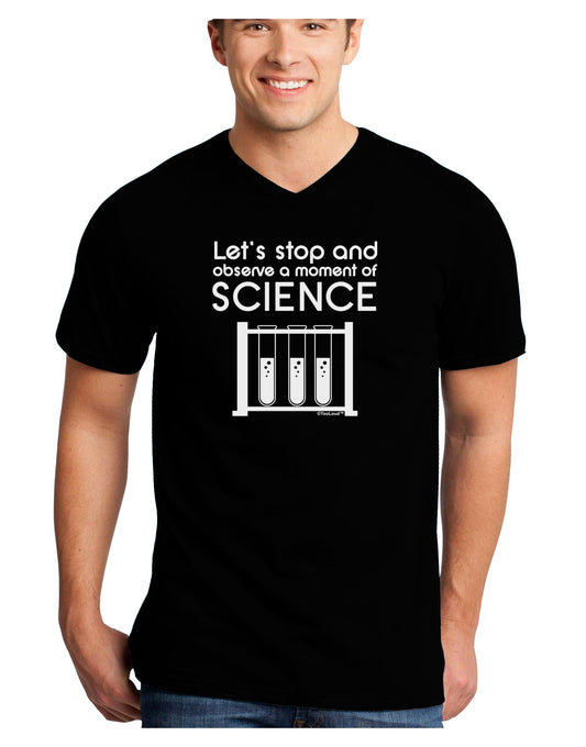 Moment of Science Adult Dark V-Neck T-Shirt by TooLoud-Mens V-Neck T-Shirt-TooLoud-Black-Small-Davson Sales