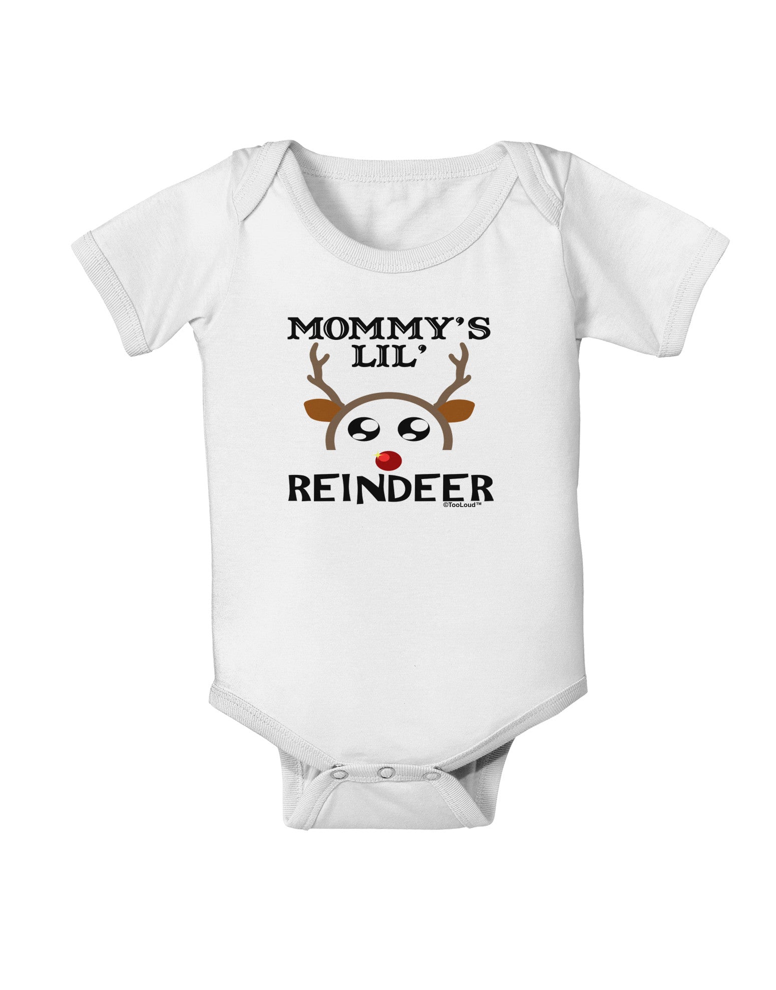 Mommy's Lil Reindeer Boy Baby Romper Bodysuit-Baby Romper-TooLoud-White-06-Months-Davson Sales