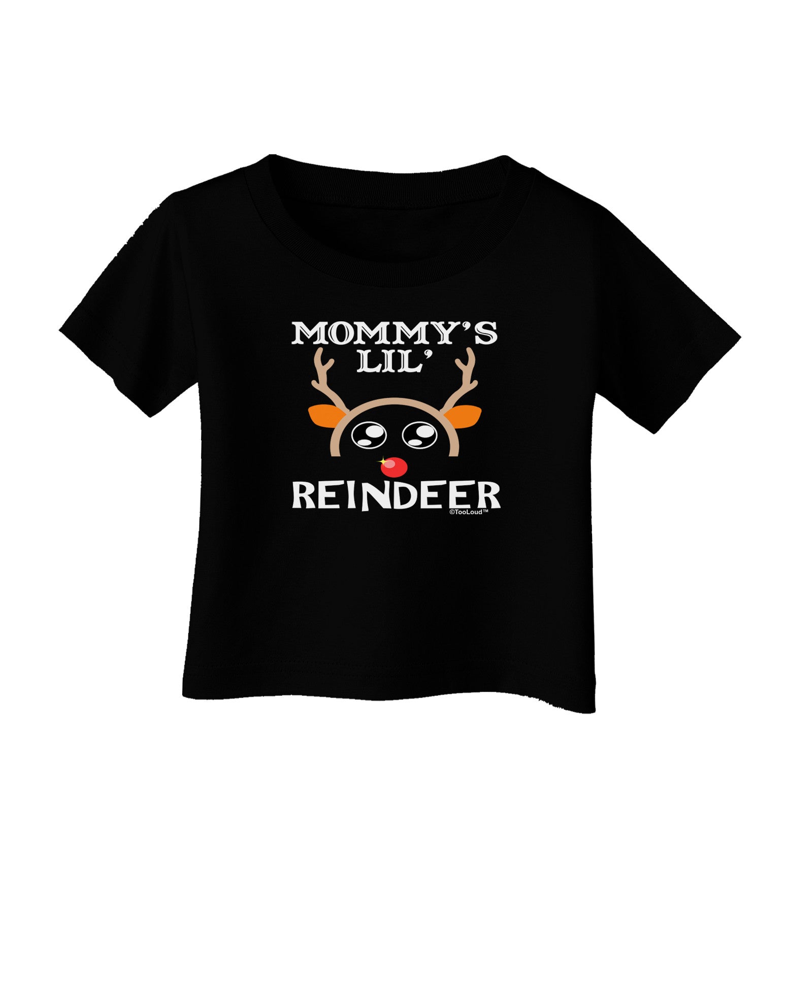 Mommy's Lil Reindeer Boy Infant T-Shirt Dark-Infant T-Shirt-TooLoud-Black-06-Months-Davson Sales