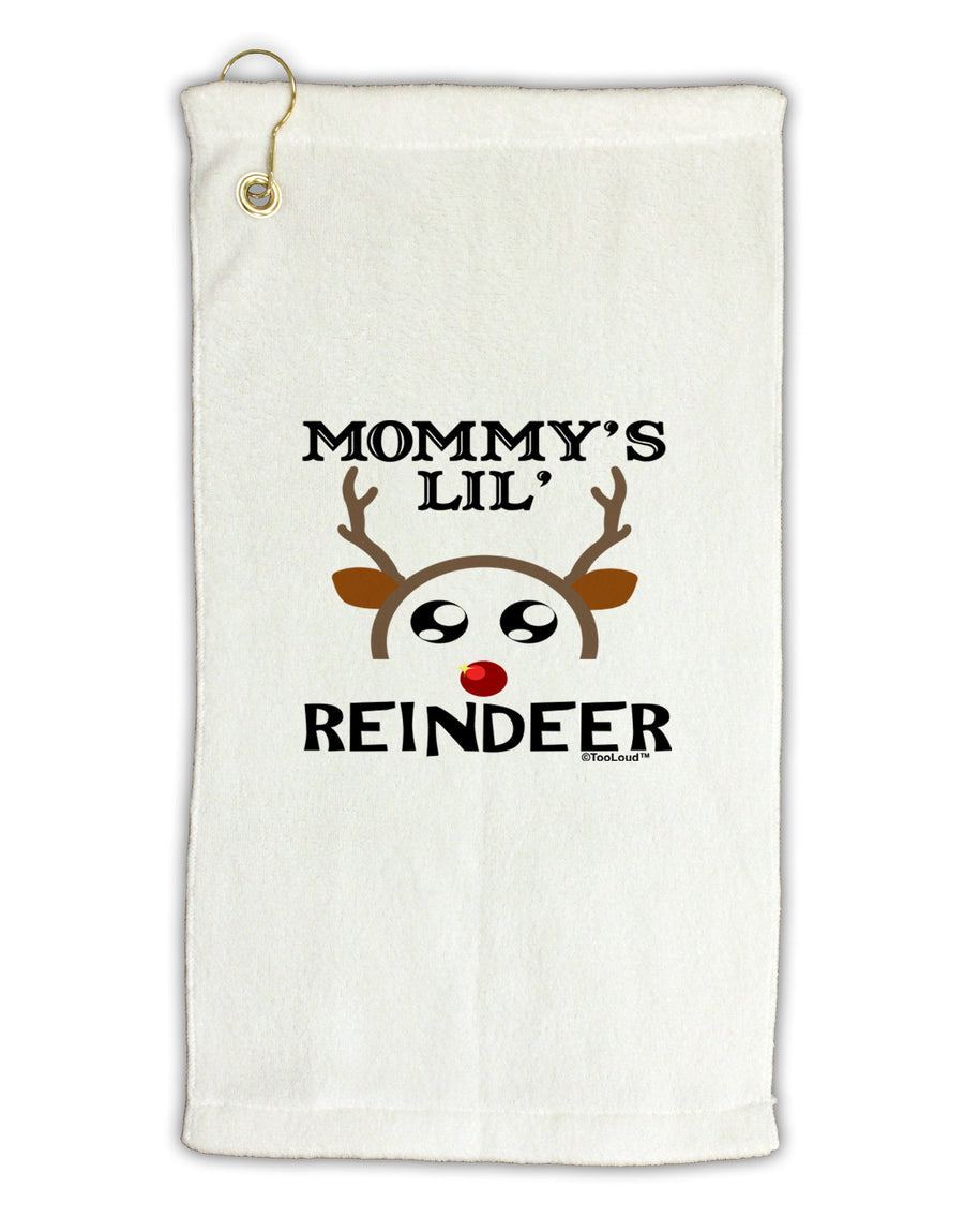 Mommy's Lil Reindeer Boy Micro Terry Gromet Golf Towel 16 x 25 inch-Golf Towel-TooLoud-White-Davson Sales