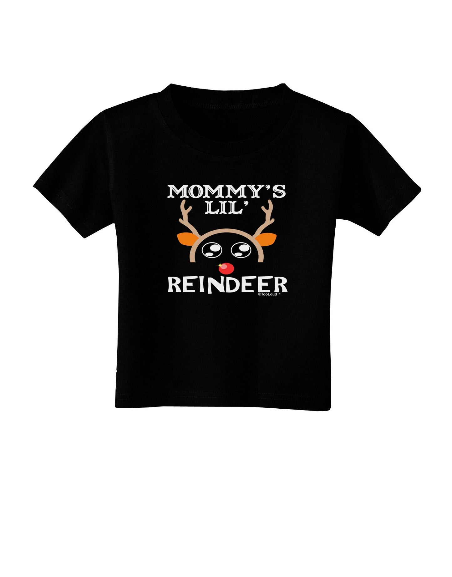 Mommy's Lil Reindeer Boy Toddler T-Shirt Dark-Toddler T-Shirt-TooLoud-Black-2T-Davson Sales