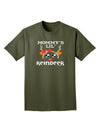 Mommy's Lil Reindeer Girl Adult Dark T-Shirt-Mens T-Shirt-TooLoud-Military-Green-Small-Davson Sales