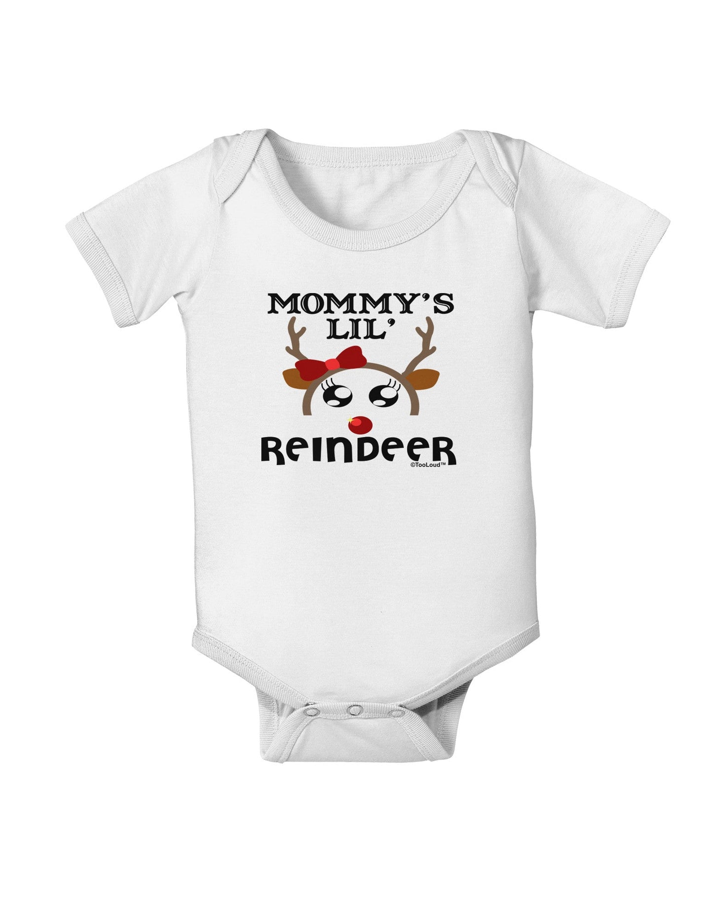 Mommy's Lil Reindeer Girl Baby Romper Bodysuit-Baby Romper-TooLoud-White-06-Months-Davson Sales