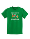 Mommy's Lil Reindeer Girl Childrens Dark T-Shirt-Childrens T-Shirt-TooLoud-Kelly-Green-X-Small-Davson Sales