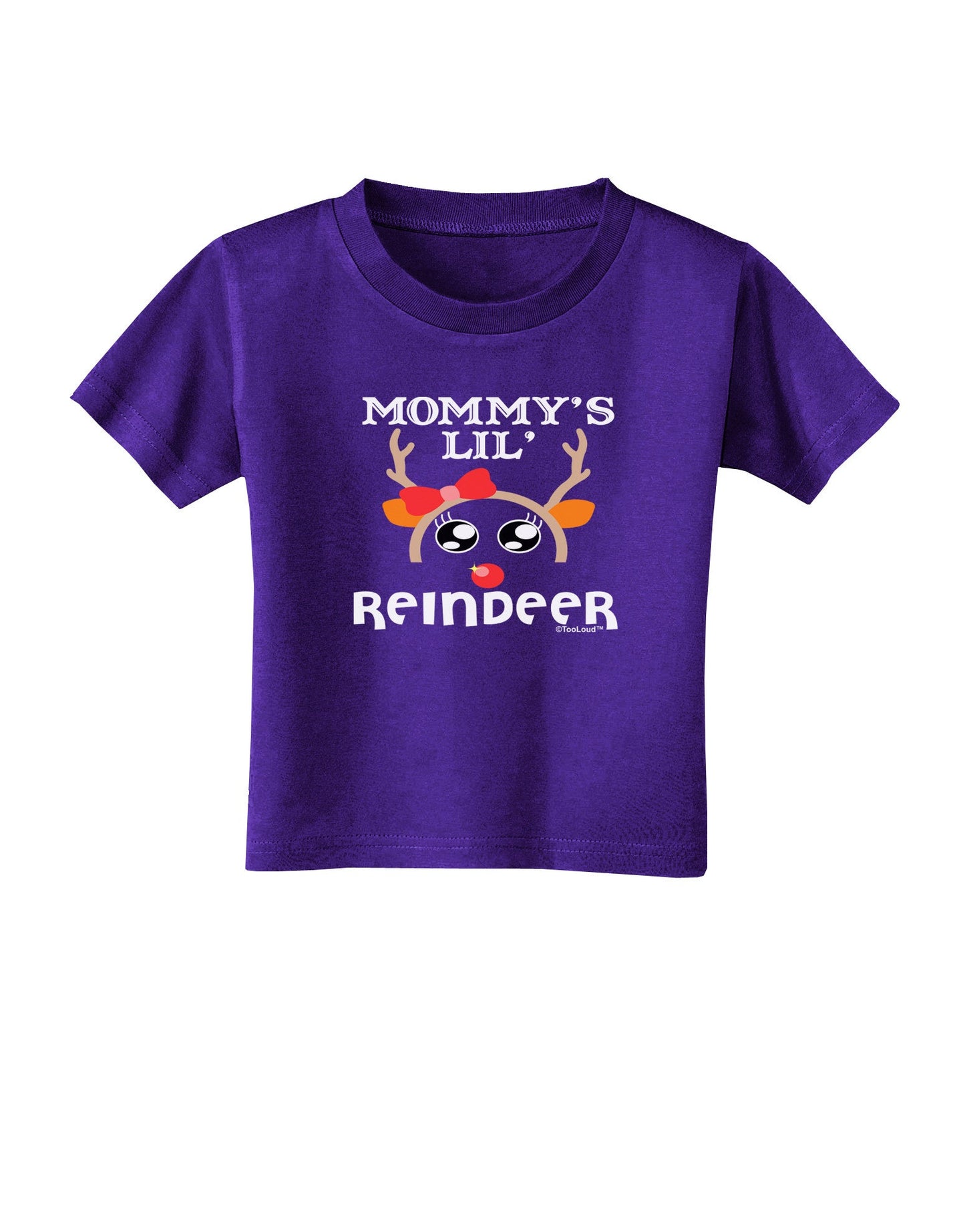 Mommy's Lil Reindeer Girl Toddler T-Shirt Dark-Toddler T-Shirt-TooLoud-Purple-2T-Davson Sales