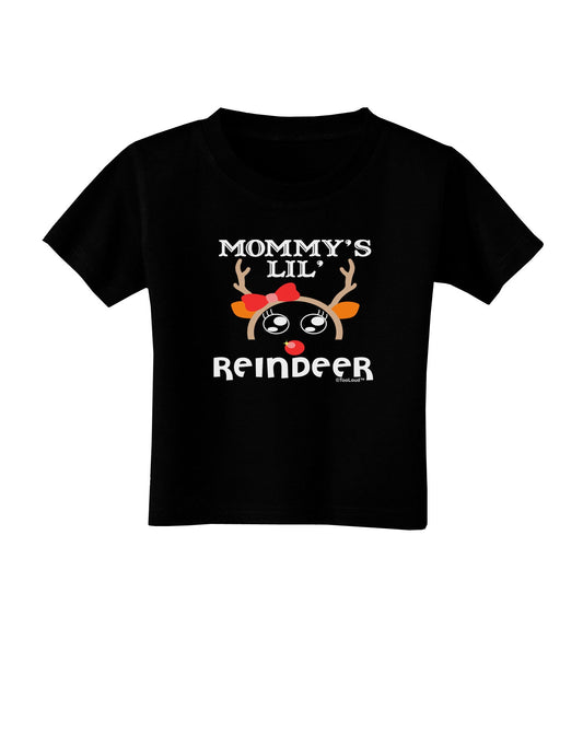 Mommy's Lil Reindeer Girl Toddler T-Shirt Dark-Toddler T-Shirt-TooLoud-Black-2T-Davson Sales