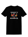 Mommy's Lil Reindeer Girl Womens Dark T-Shirt-TooLoud-Black-X-Small-Davson Sales