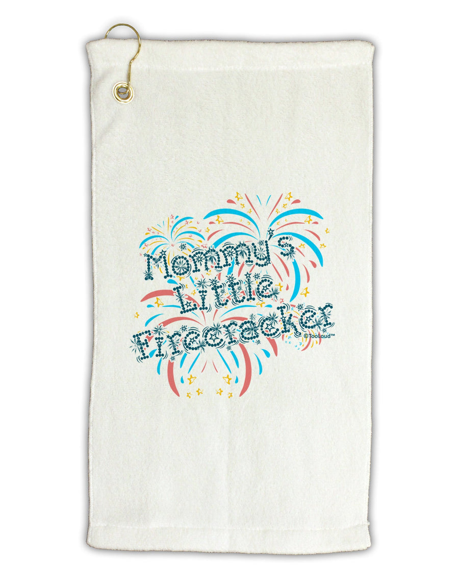 Mommy's Little Firecracker Micro Terry Gromet Golf Towel 16 x 25 inch-Golf Towel-TooLoud-White-Davson Sales