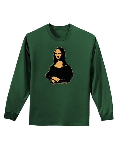 Mona Cutout Adult Long Sleeve Dark T-Shirt-TooLoud-Dark-Green-Small-Davson Sales