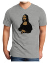 Mona Cutout Adult V-Neck T-shirt-Mens V-Neck T-Shirt-TooLoud-HeatherGray-Small-Davson Sales