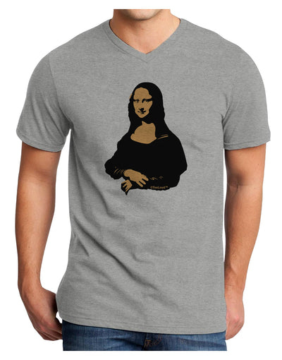 Mona Cutout Adult V-Neck T-shirt-Mens V-Neck T-Shirt-TooLoud-HeatherGray-Small-Davson Sales