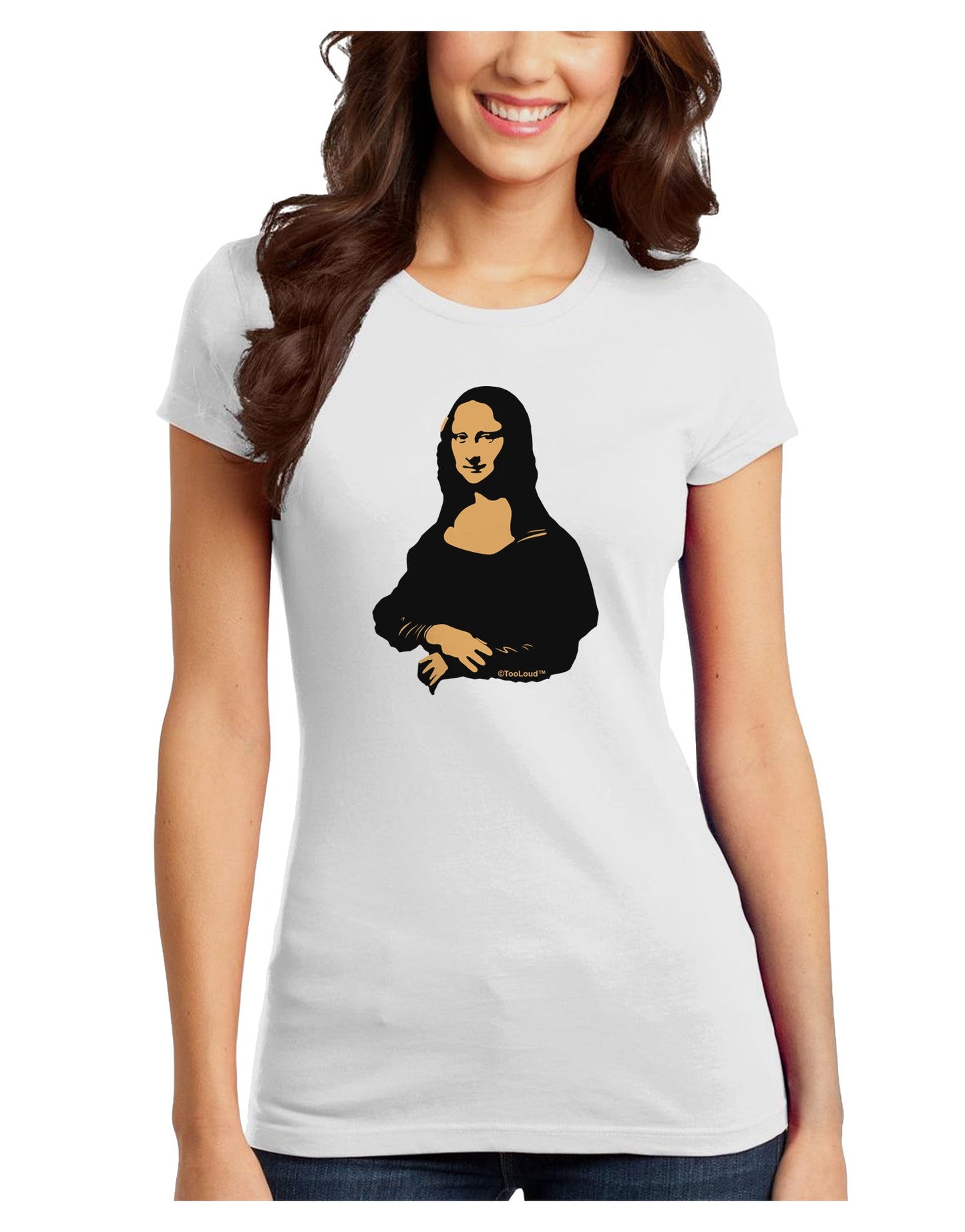 Mona Cutout Juniors Petite T-Shirt-T-Shirts Juniors Tops-TooLoud-White-Juniors Fitted X-Small-Davson Sales